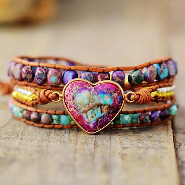Loving Sky Jasper Wrap Bracelet